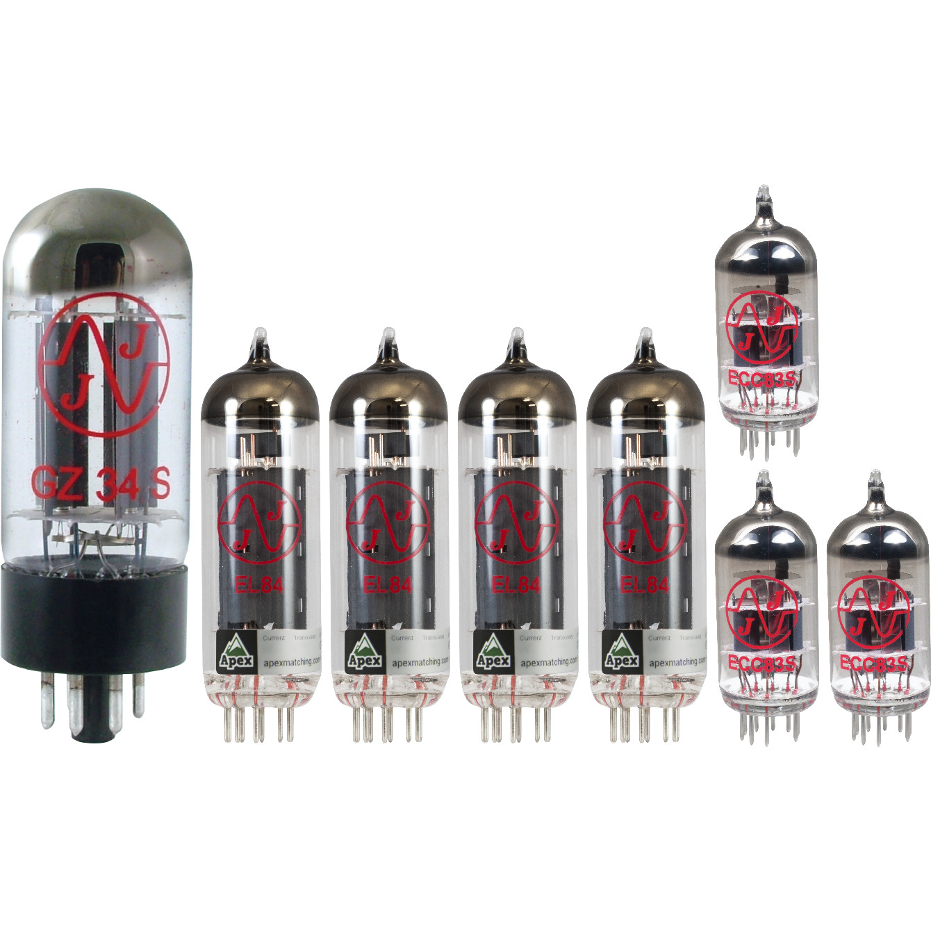Tube Set, for Vox AC30CC2, Tube Brand: JJ Electronics