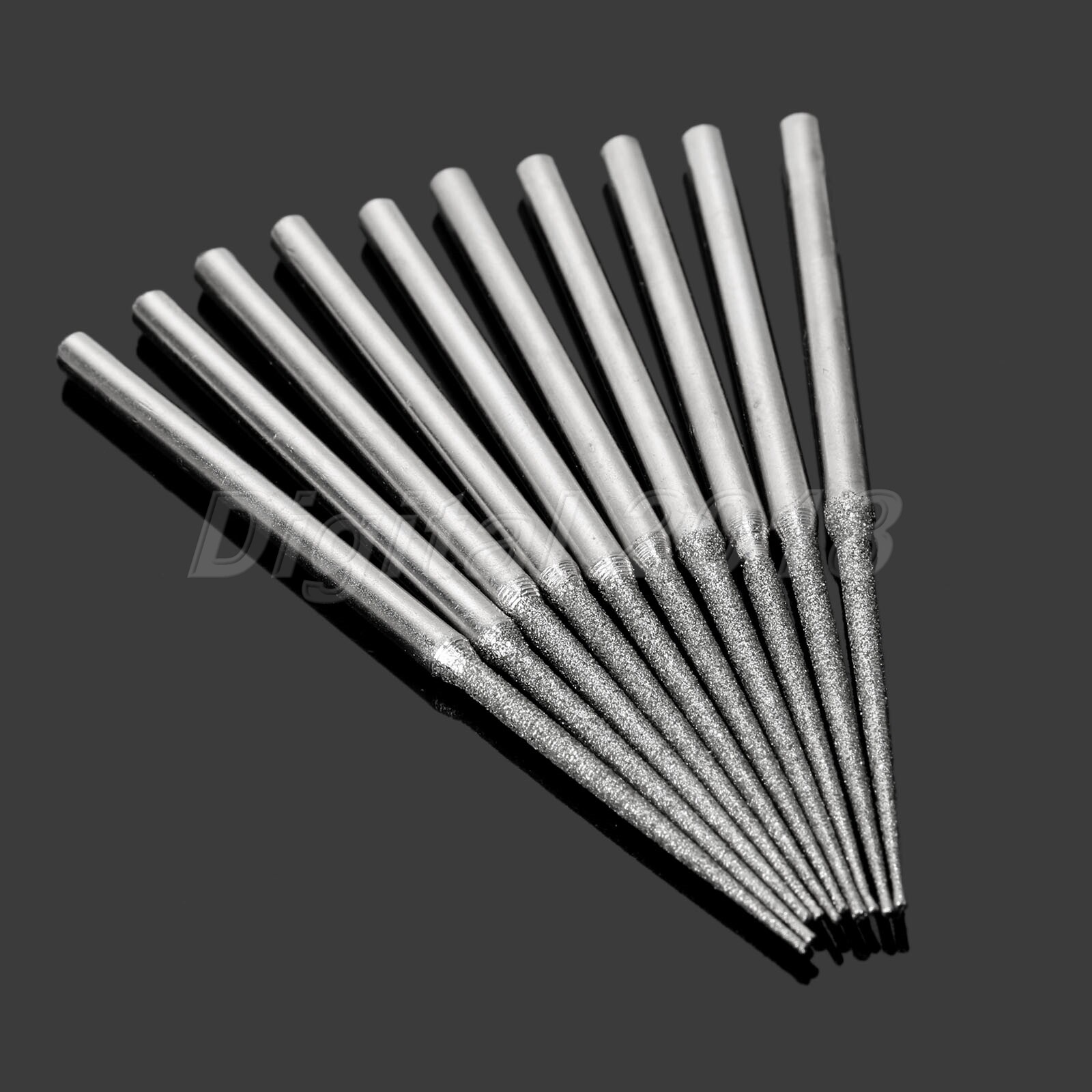 Diamond Coated  L Type Fine Tip Grinding Head Burrs Rock Grinding Tool 5/10Pcs
