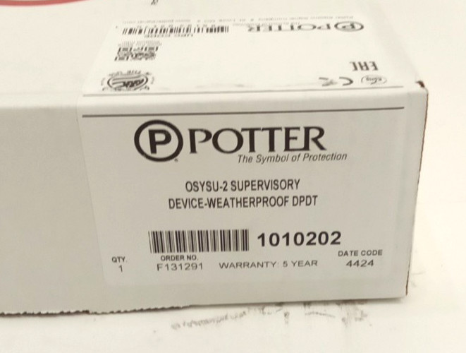 Potter 1010202 OSYSU-2 Supervisory Device Weatherproof DPDT Double Switch