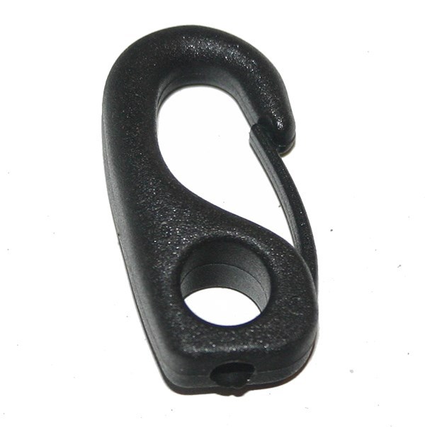 NAUTOS HPN056B- BLACK - 5 MM - 3/16" SHOCKCORD SNAP HOOK - 4 PIECES SET