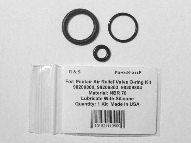Pentair 98209800, 98209803, 98209804 Air Relief Valve O-Ring Kit /R&S 018-211P