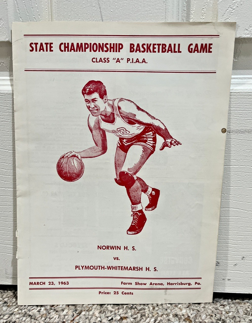 Program State Champ Basketball Harrisburg PA Norton v Plymouth-whitemarsh HS ‘63