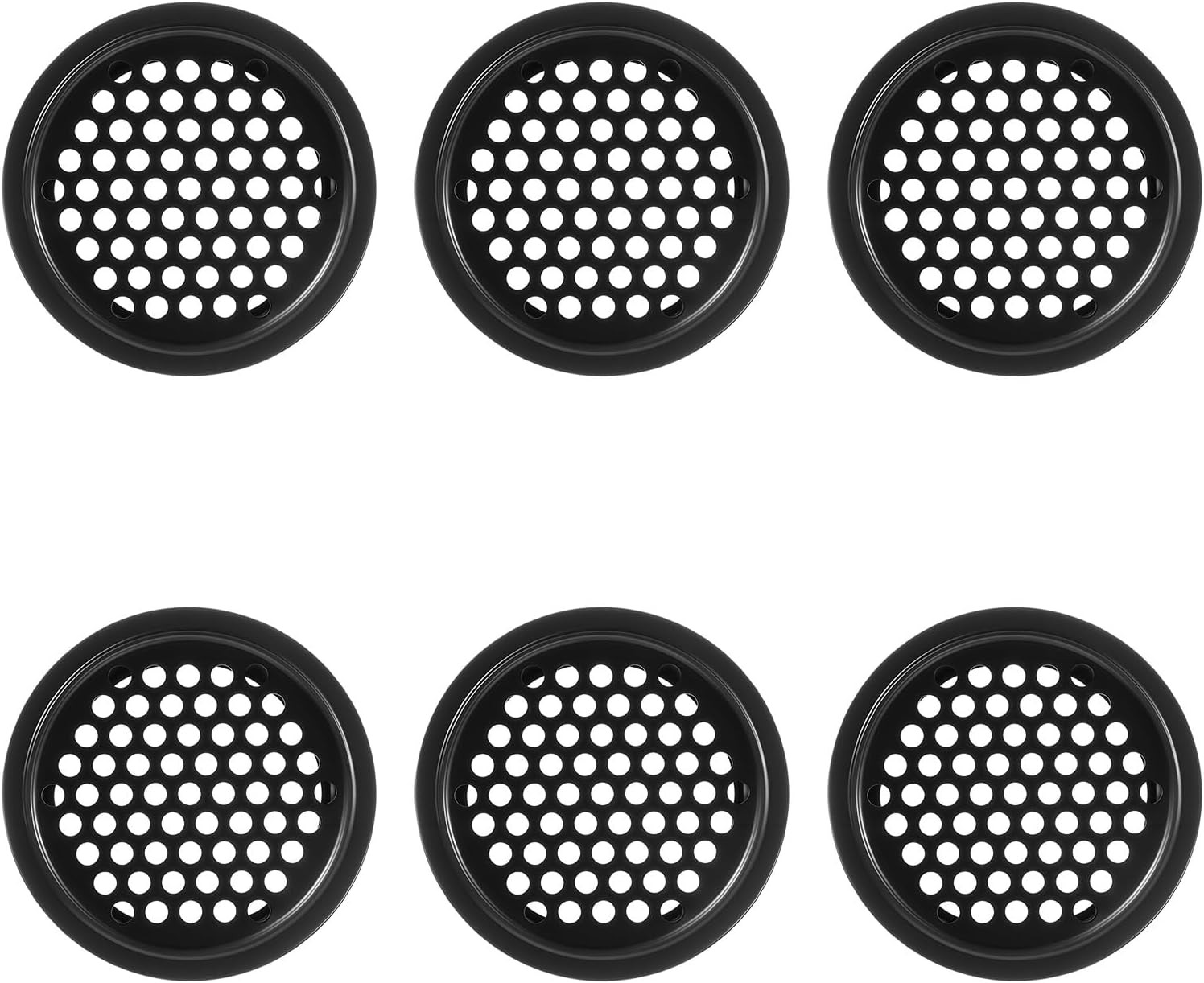 Soffit Vents Round Vent Cover, 6 Pcs 53mm/ 2inch Air Stainless Black