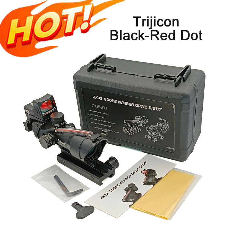ACOG New TA31 4X32 Red Fiber Optics Scope Chevron reticle Sight Shockproof copy