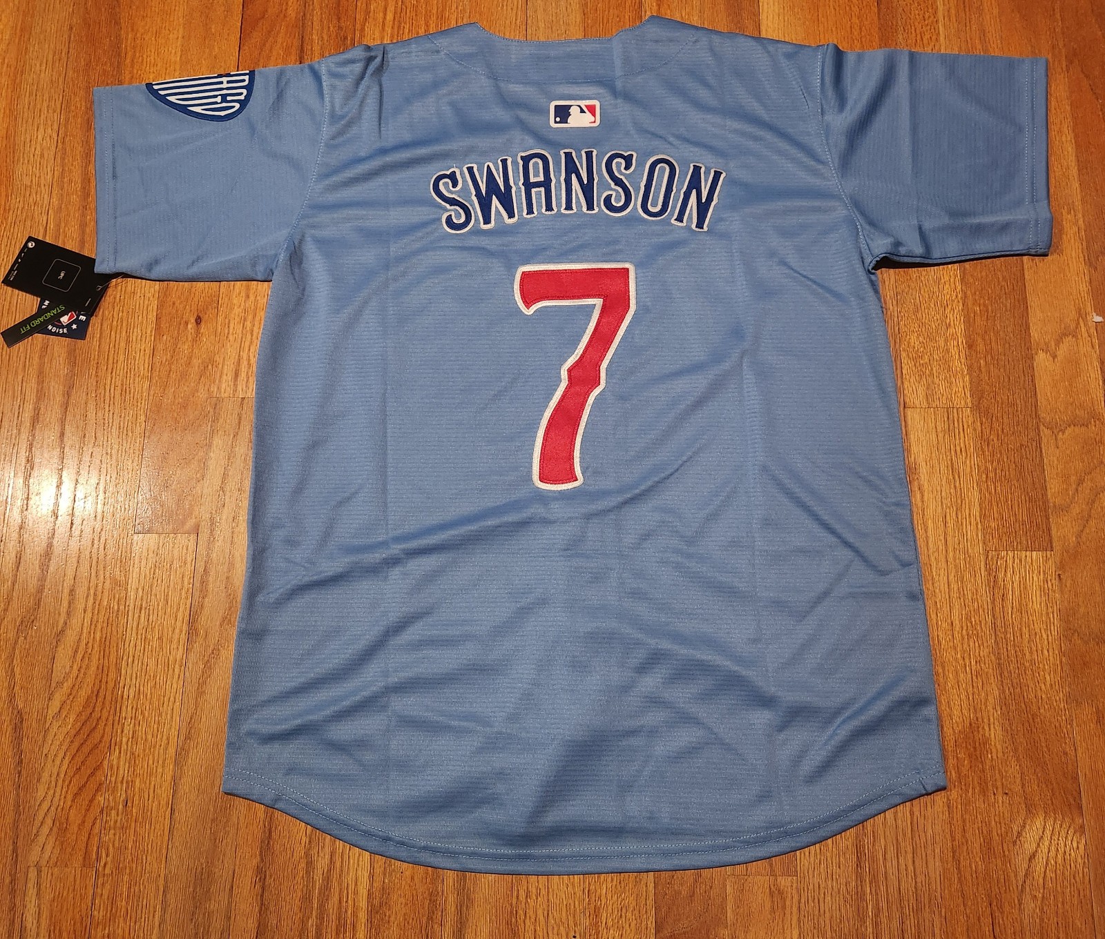 youth size dansby swanson #7 chicago cubs S-XL regular fit new stitched blue