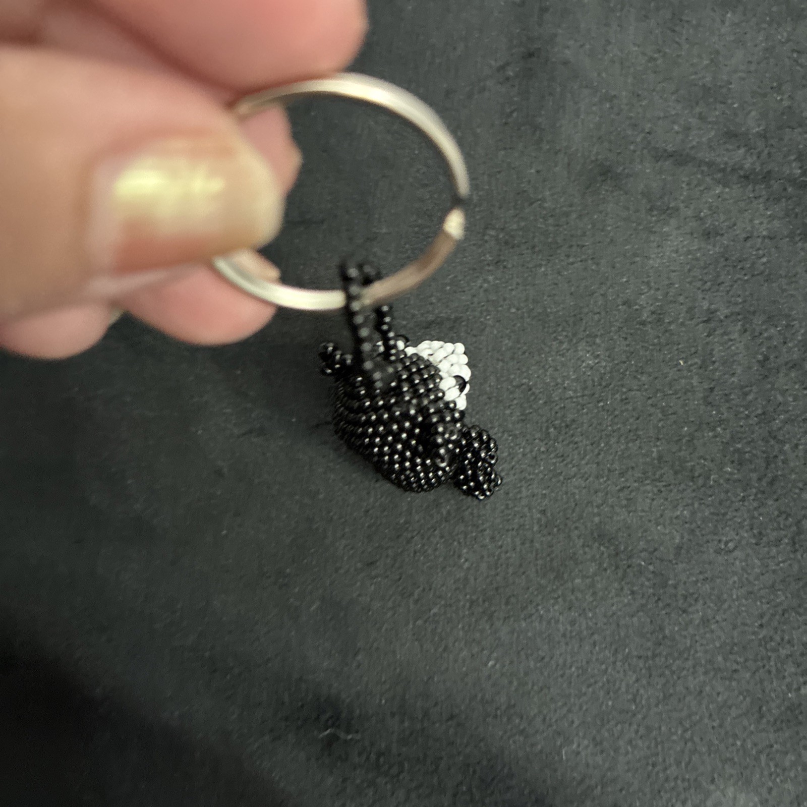 Novelty Bear Keychain Bag Charm Artesian Seeded Bead Collectible 3D Gift Boxed