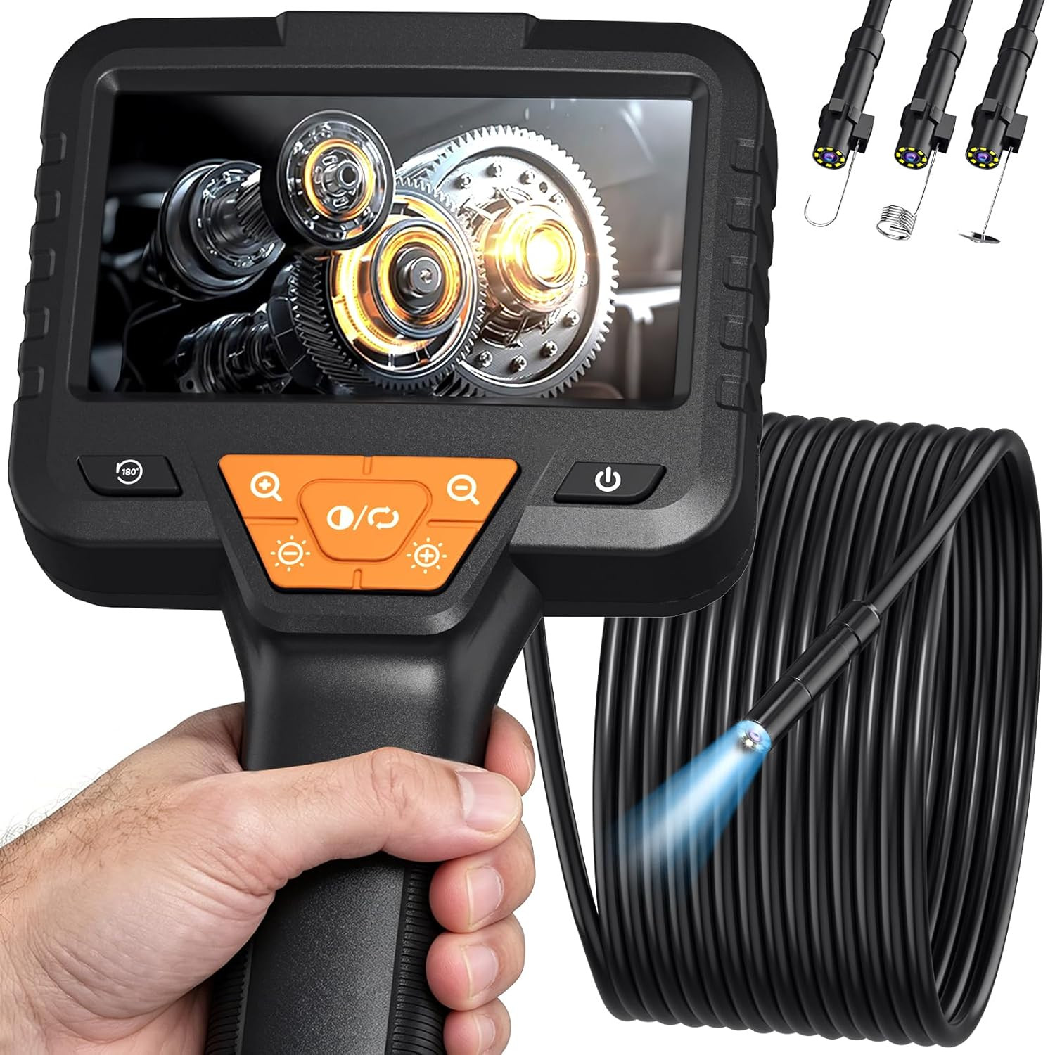 32.8FT Endoscope Camera with Light -IP67 Waterproof Borescope Inspection Camera