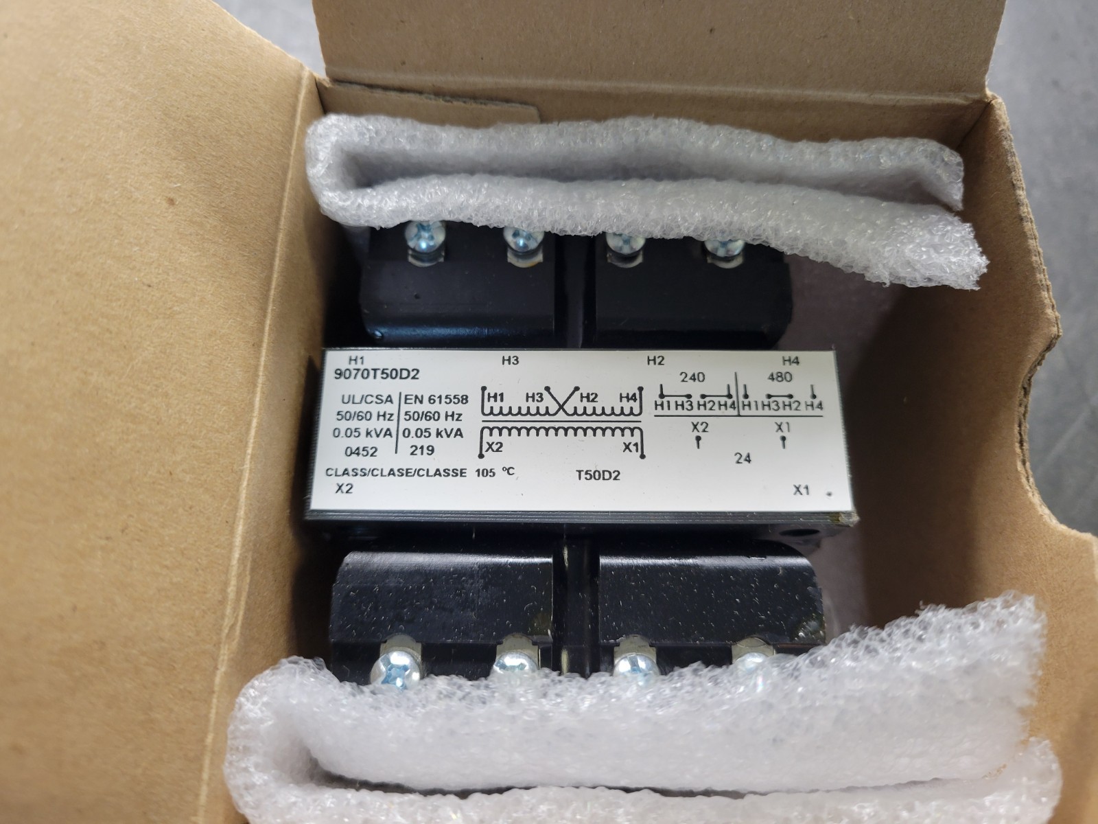 Square D #9070T50D2 Control Transformer.