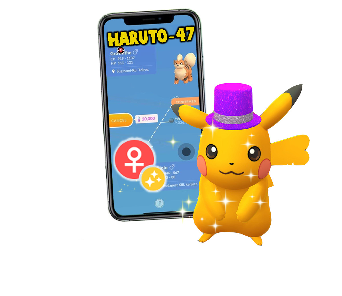 Pokemon Shiny Pikachu Male or Female New Year Hat Trade Registered