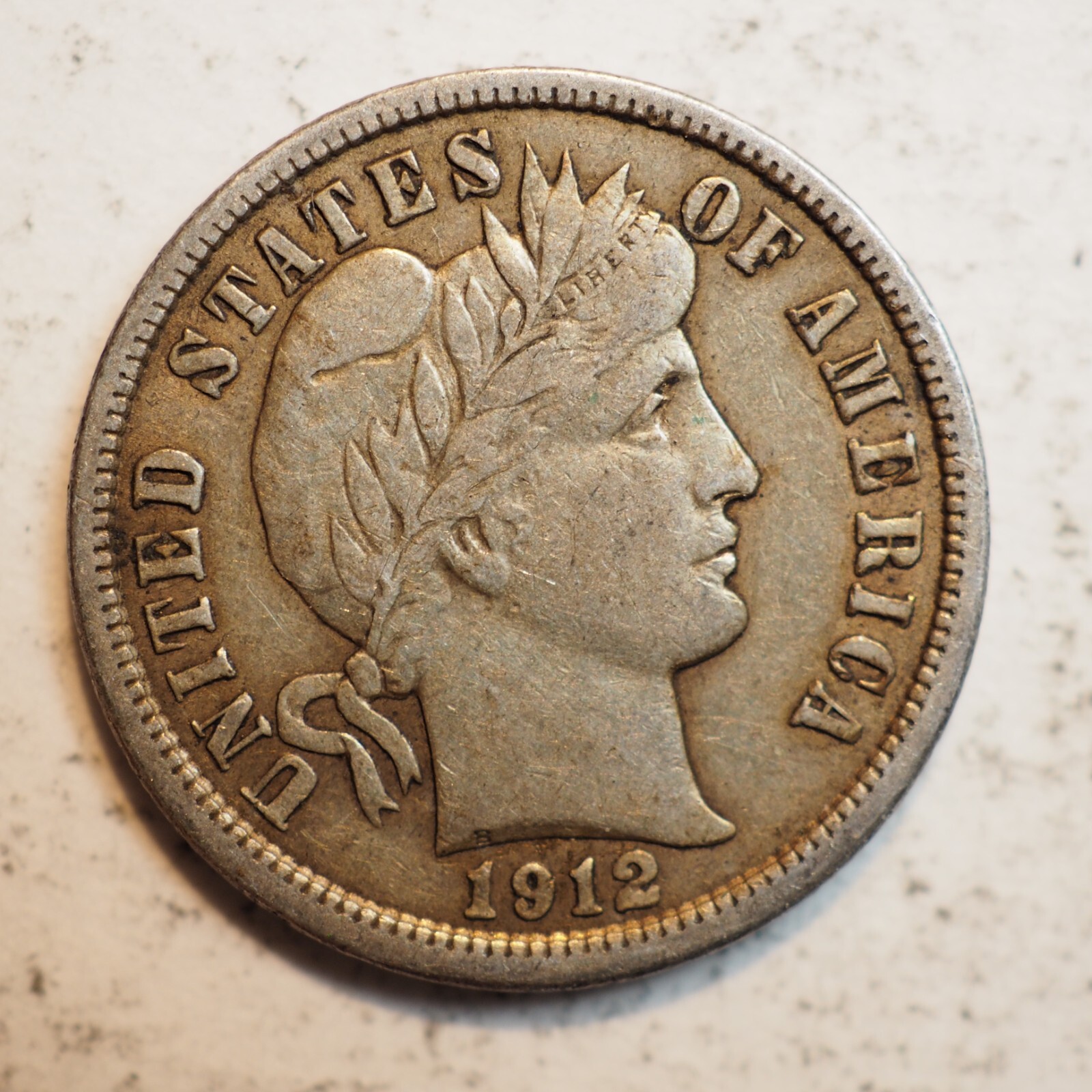 1912 P BARBER SILVER DIME ***NICE COIN!*** - FREE SHIPPING! A8322