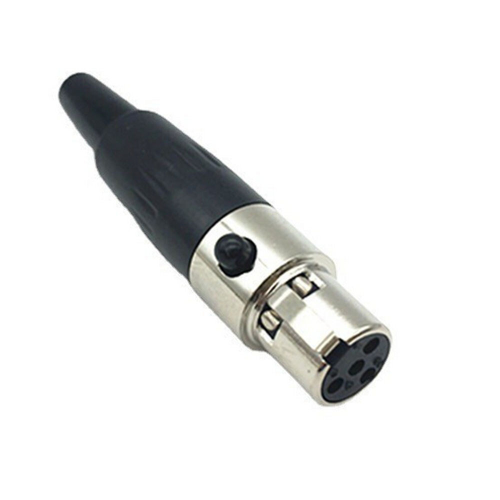 2PC Mini XLR 4-Pin For Shure Wireless Headset Lapel Microphone Mic Connector