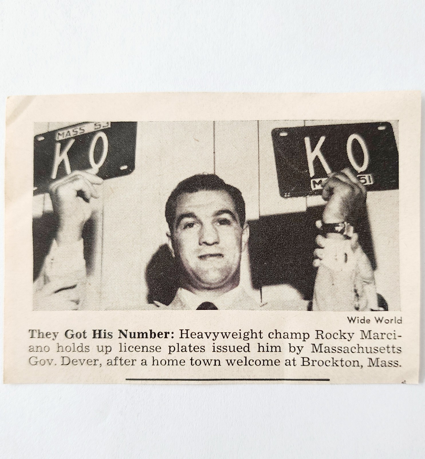 1952 Rocky Marciano Heavyweight Boxing Champion Brockton Quick Magazine Page F1B