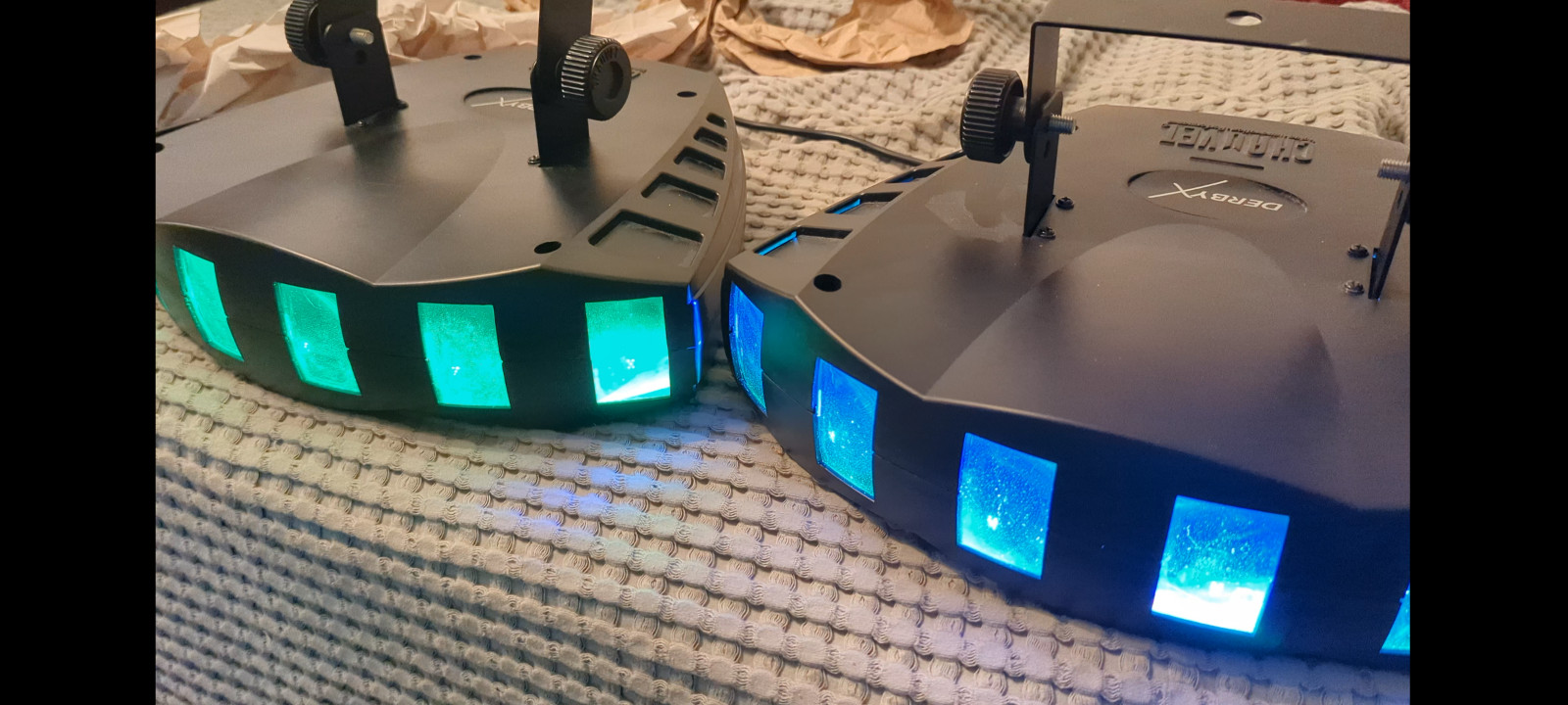 Lot of 2, Chauvet Derby X DJ lights - for parts or repair