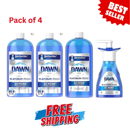 Dawn Dish Soap, Direct Foam Dishwashing Foam, Refill, Fresh Rapids Scent, 30.9
