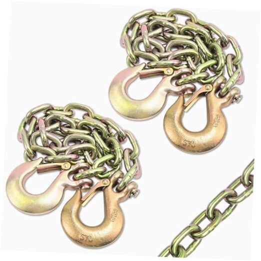3/8" x 35" Grade 70 Trailer Safety Chain, Clevis 3/8" x 35" (2 PCS) Gold