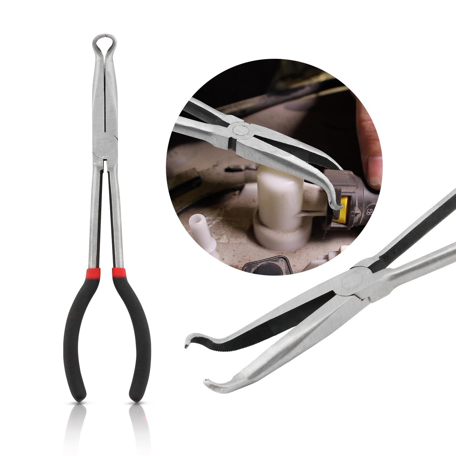 11" Electrical Disconnect Long Spark Plug Removal Pliers For Car Connector