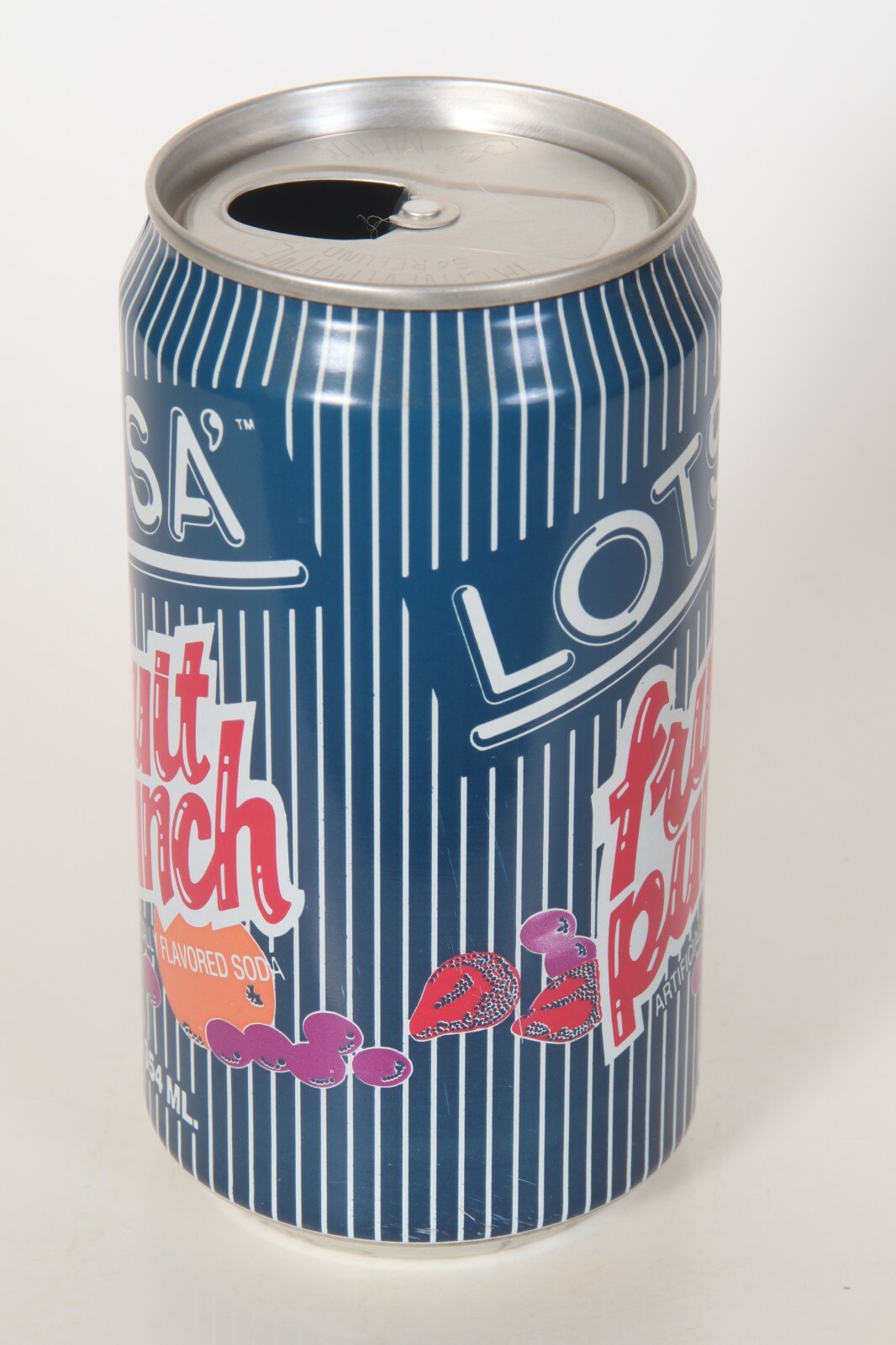 Lotsa Fruit Punch soda can - 12oz