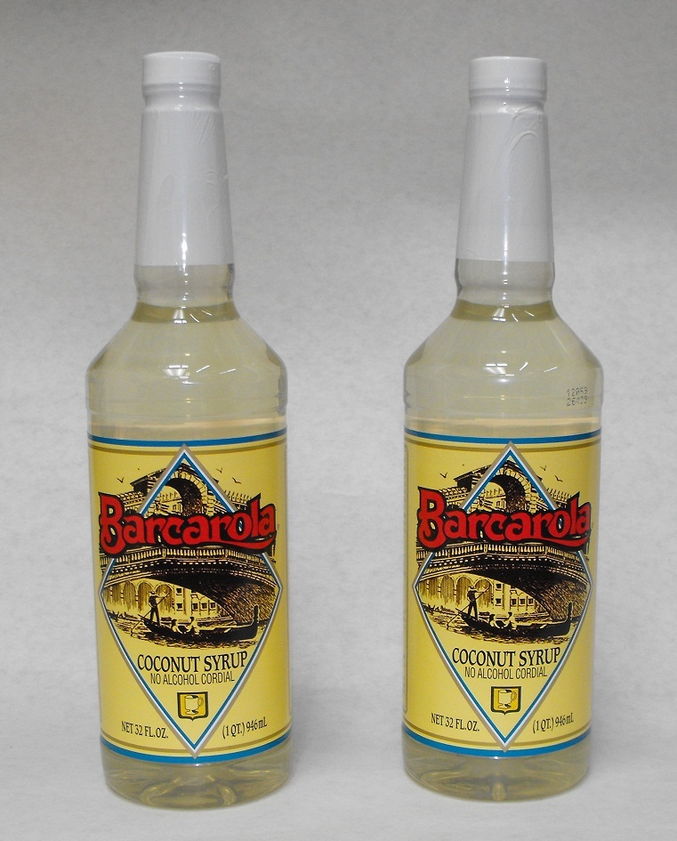 (2 Pack) Gourmet COCONUT SYRUP 32oz. Coffee Drink & Italian Soda Flavor