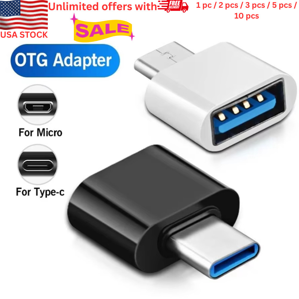 4 Pack USB-C 3.1 Male to USB A Female Adapter Converter OTG Type C Android Phone