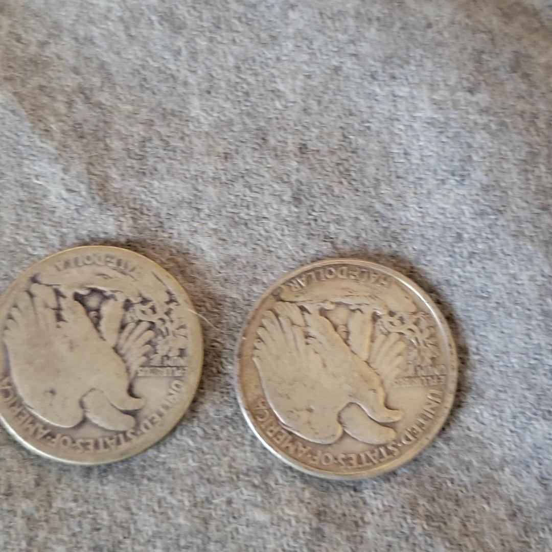 2 Walking Liberty Half Dollars $1 Scrap Silver 90%