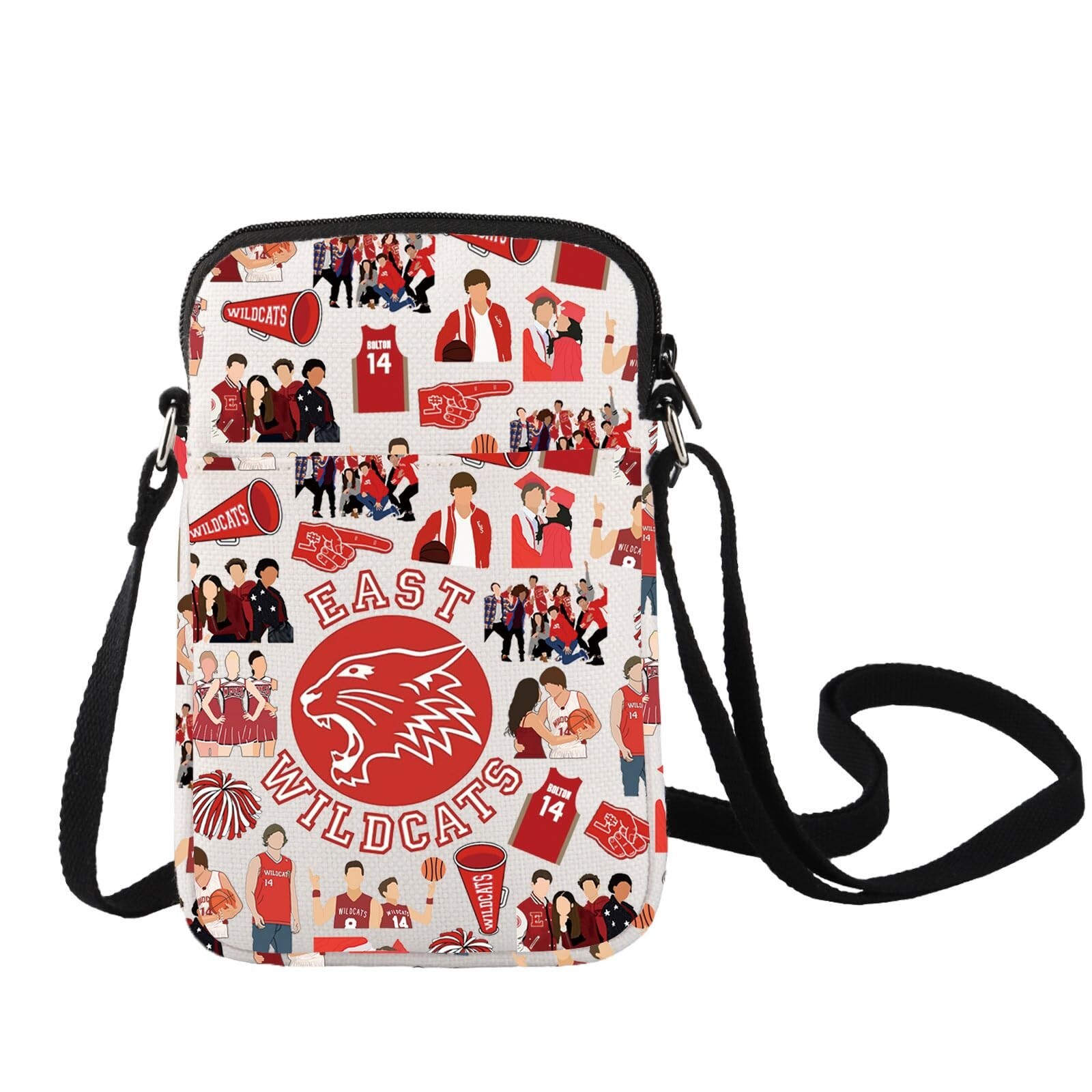LEVLO East High Musical Crossbody Bag Troy Bolton & Gabriella Montez Fans Gif...