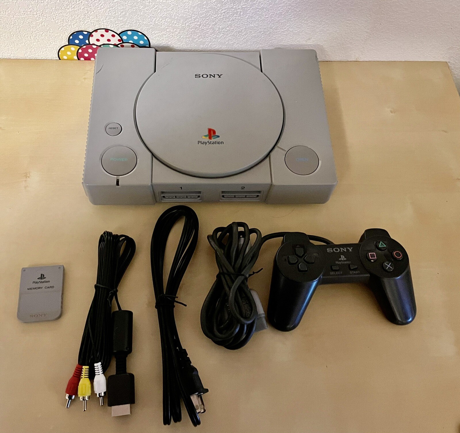 Sony Playstation 1 Gray Console with 1 Controller & Memory Card