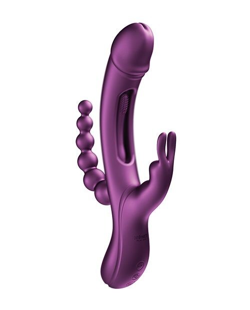 TRILUX KINKY G-SPOT TAPPING RABBIT VIBRATOR TRIPLE STIMULATION WITH ANAL BRADS