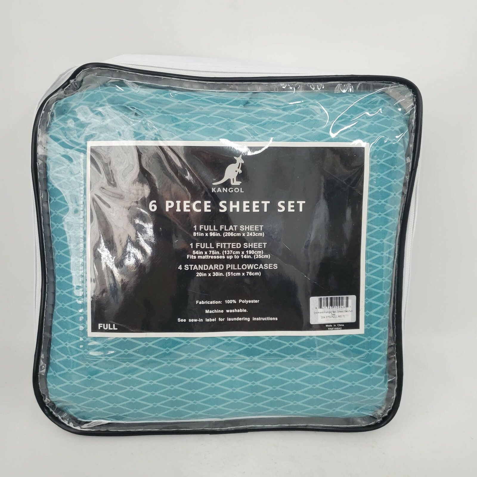 Kangol 6 Piece Microfiber Sheet Set for Full Bed
