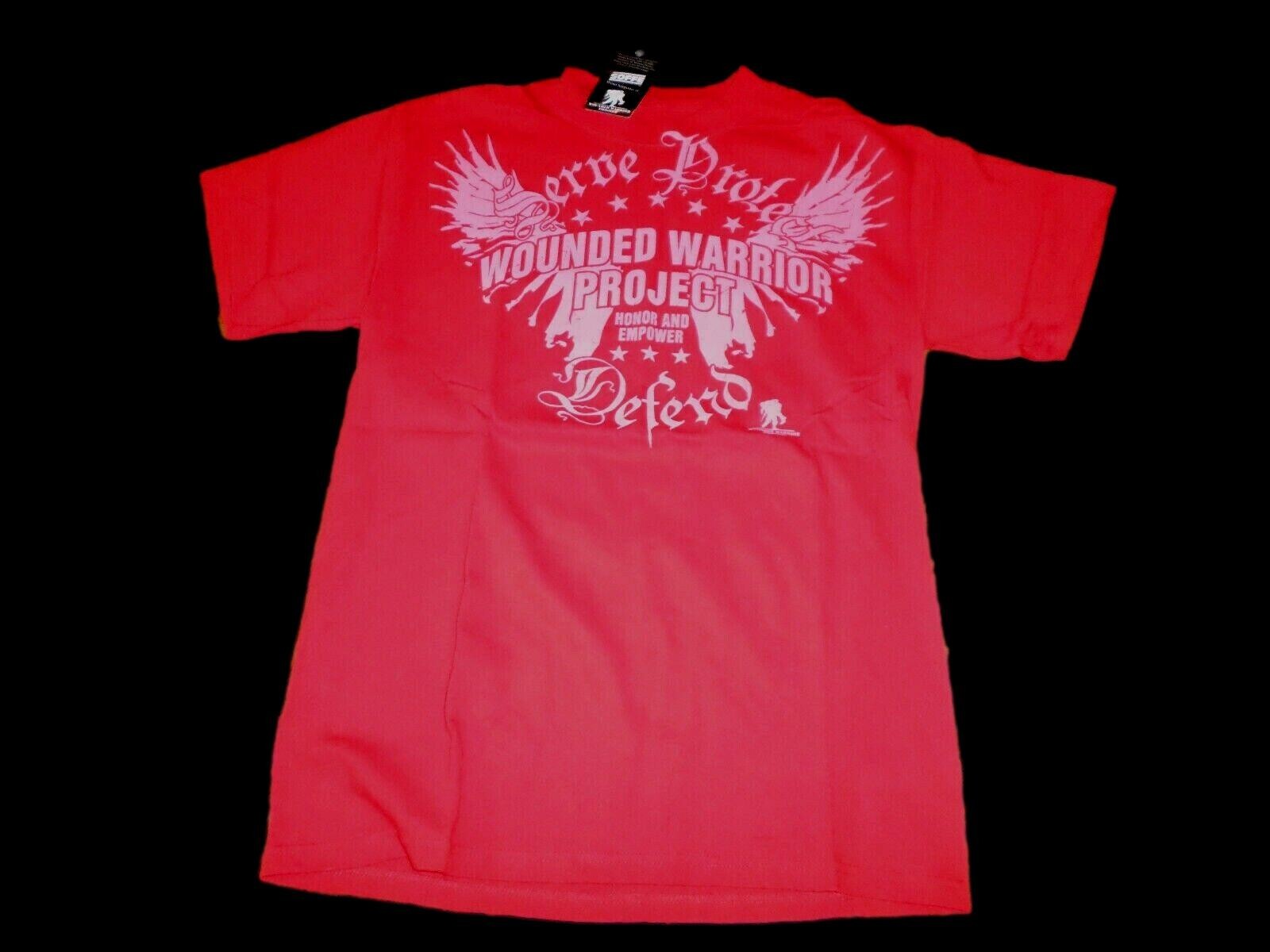 U.S MILITARY WOUNDED WARRIOR PROJECT  T-SHIRT RED SIZE SMALL