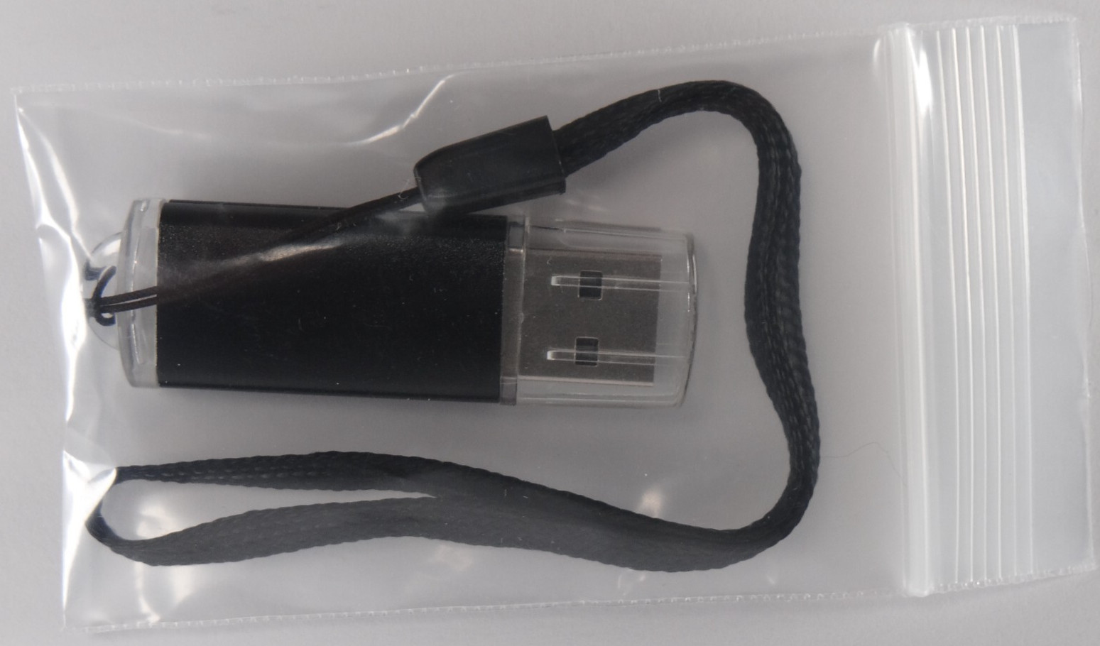 USB Flash Drive 64GB 2.0 Storage Black 1 Pc Portable With Lanyard New Hoteam