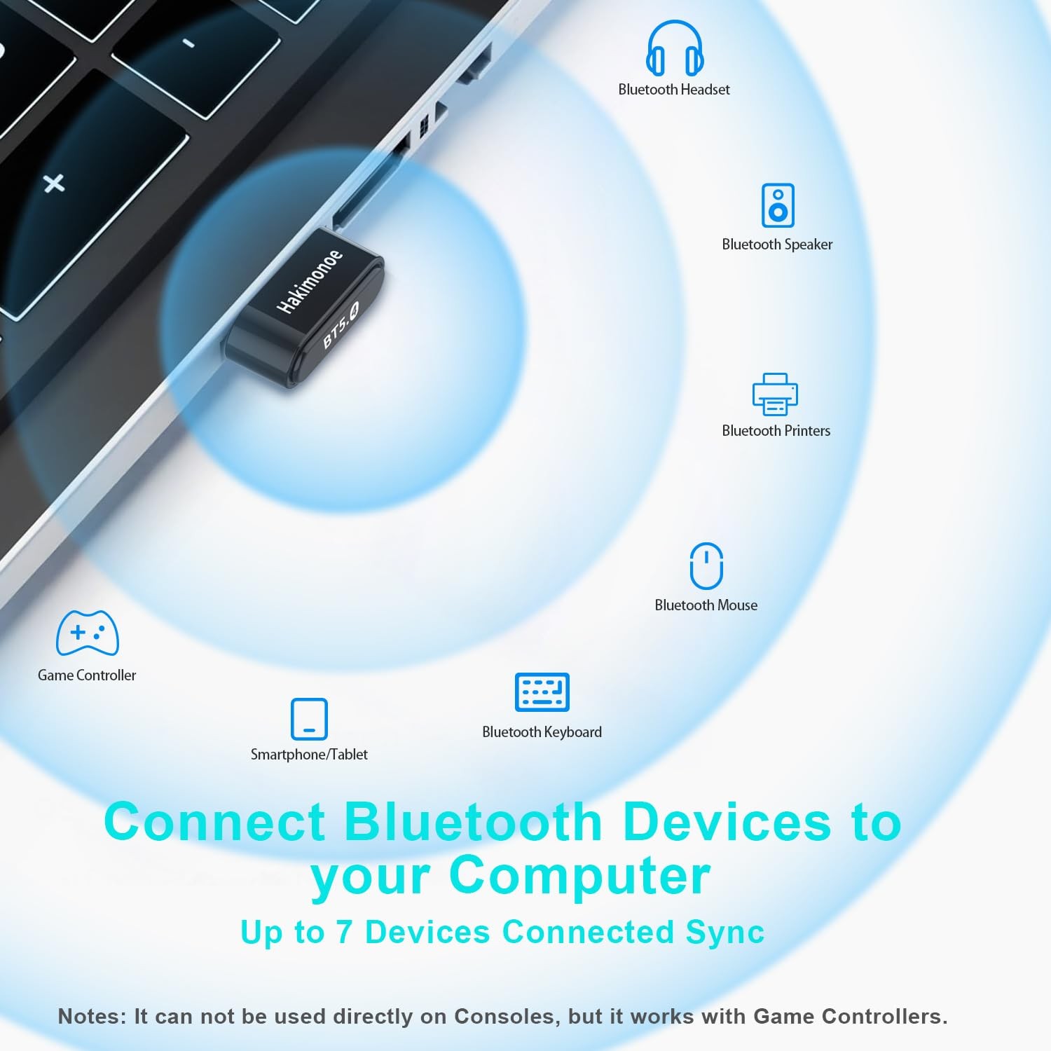 Mini USB Bluetooth 5.4 Adapter for Laptop PC, Wireless Transmitter Dongle