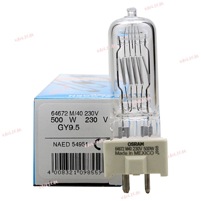 OSRAM 230V500W 64672 M40 Stage AD Lighting Photography Lamp GY9.5 Halogen Bulb