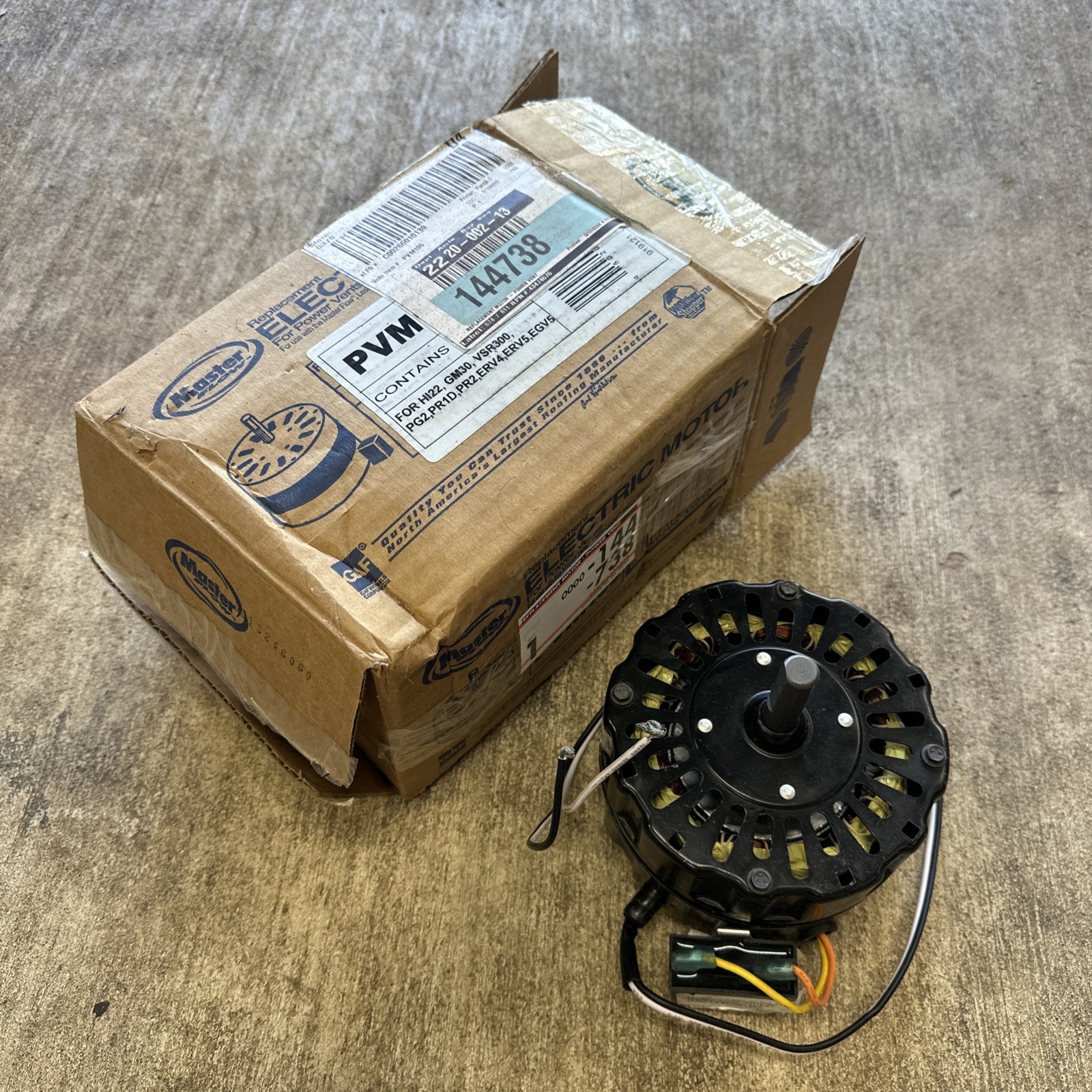 MasterFlow Buildsite PVM105/110 Replacement Motor
