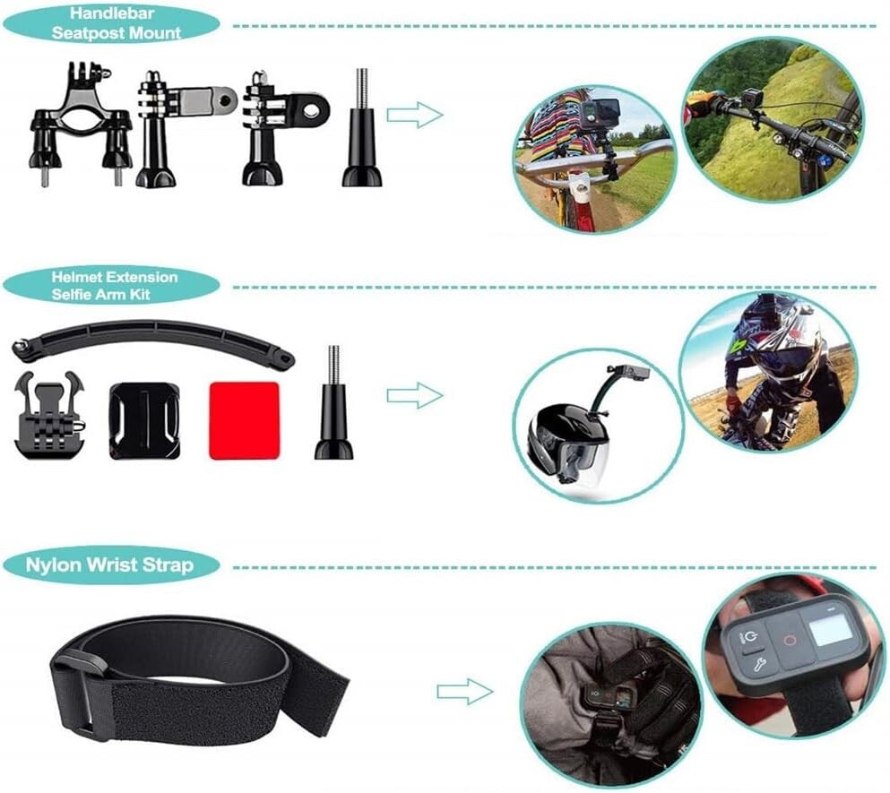 50 In 1 Action Camera Accessories For Gopro 13 12 11 10 9 8 7 6/DJI OSMO 4 3 2