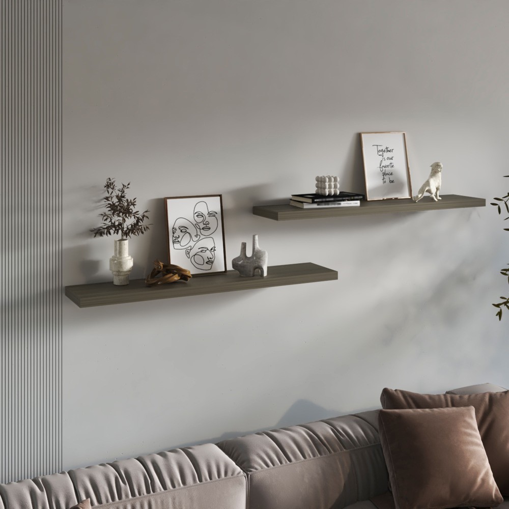 Shelves 1.5 Inch H 2 Shelves Olive Living Room Wall Decor