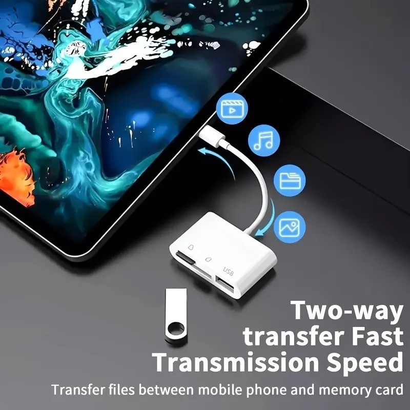 3 In 1 Adapter Type-C, Tf, Cf, Sd, Memory Card Reader, Recorder, Compact Flash U