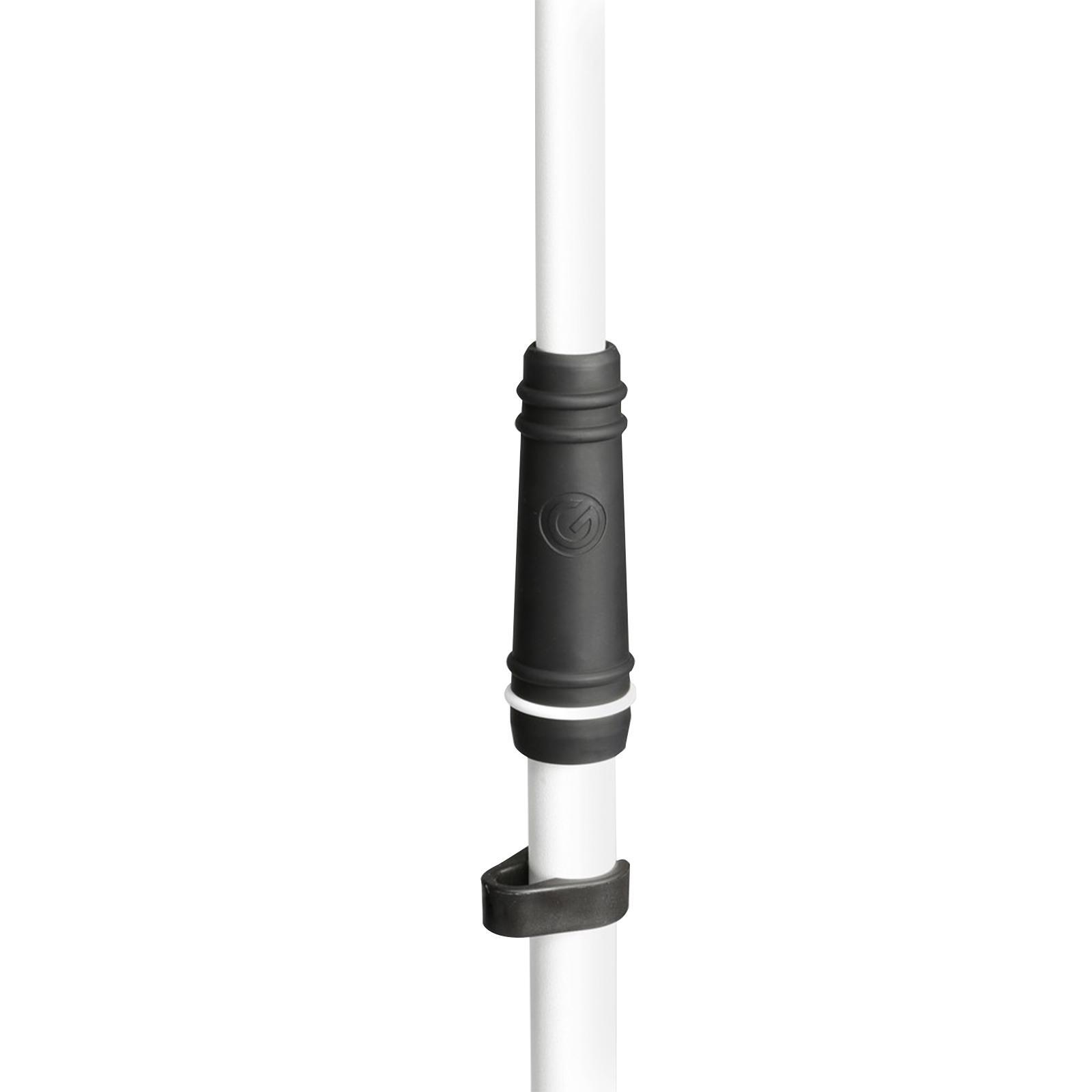 Gravity GMS4322W Tripod Microphone Stand w 2-Point Telescoping Boom in White