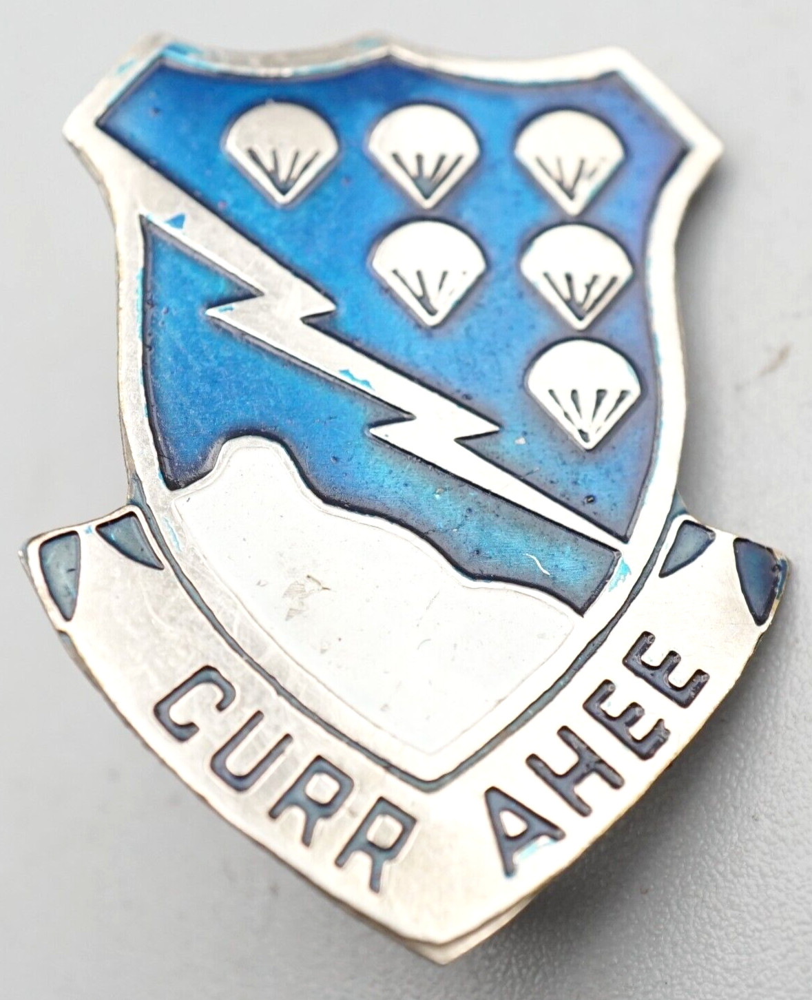 Vietnam War 506th Airborne Infantry DI Pin Beer Can MAP OF DEMARCATION ON REAR