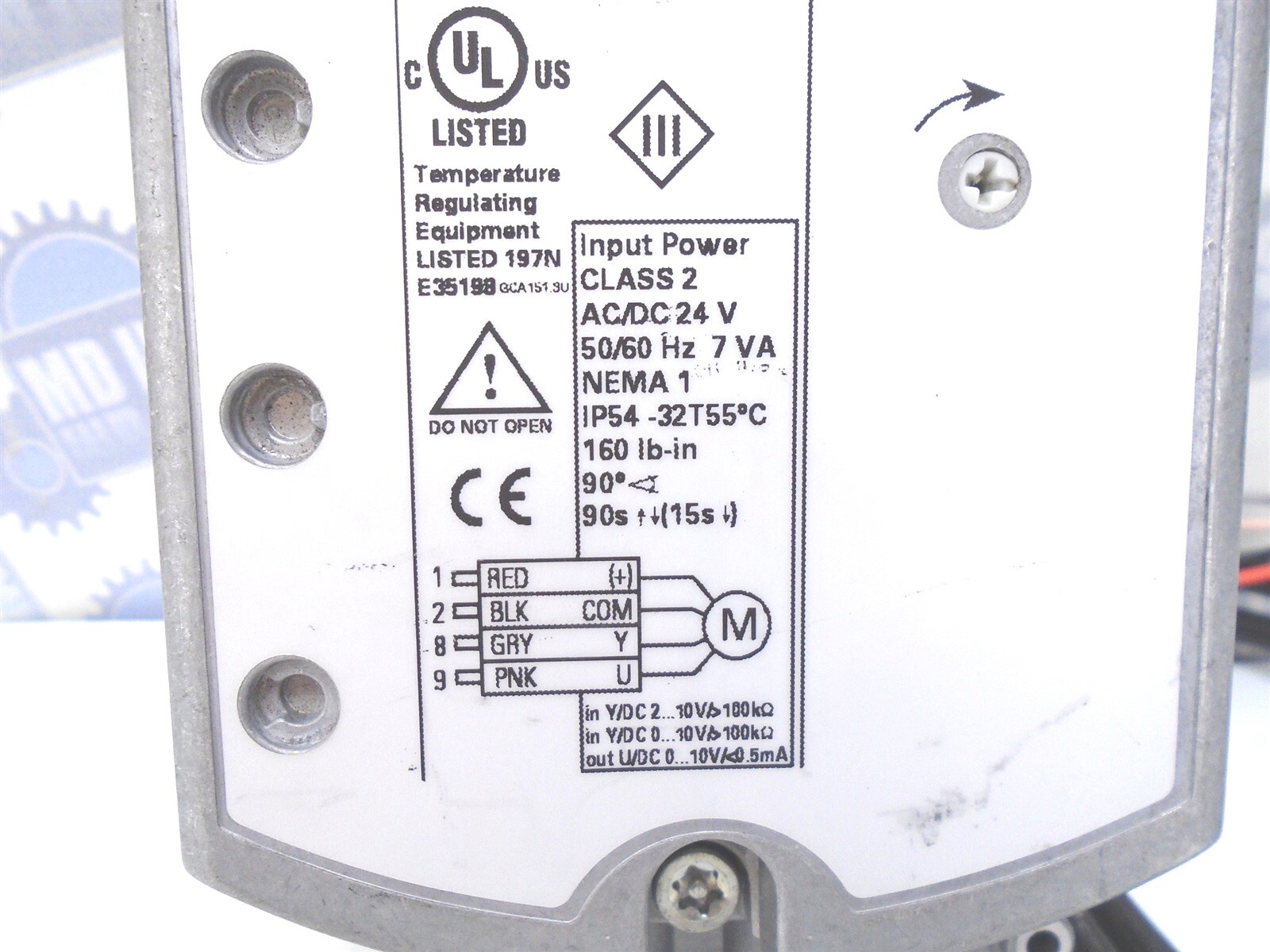 BRAY - DCMS24-140 - DAMPER & VALVE ACTUATOR - 24VAC/DC 140lb. 90° Spring Return