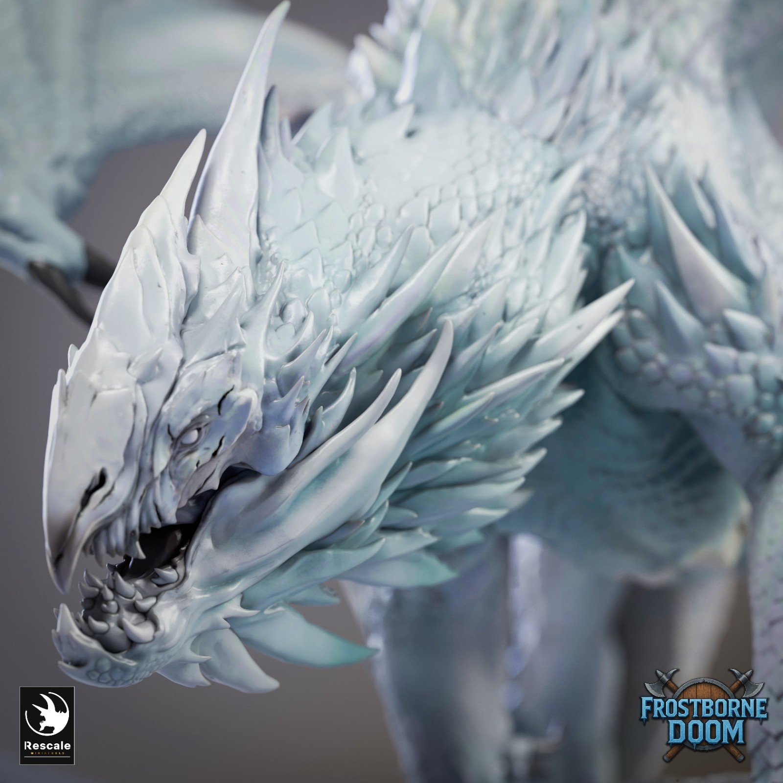 Chromatic White Dragon by Rescale Miniatures | D&D | DnD | Print on Demand