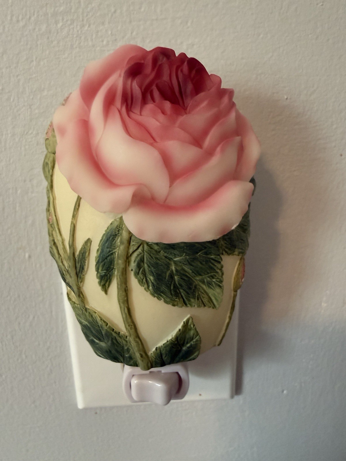 Ibis And Orchid Design English Rose Night Light New In Box Rare Retired