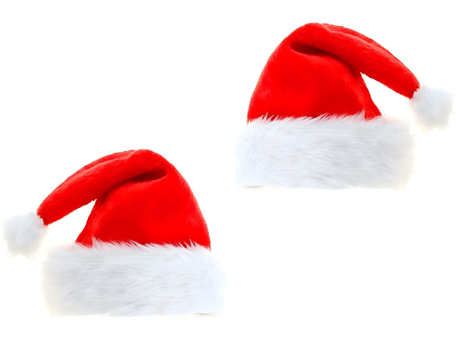2Pack Red Christmas Hats, Adults Velvet Comfort Extra Thicken Santa Xmas Hats...