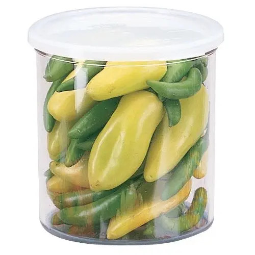 Cambro CCP15 6 ea. -  1.5 Qt 6-1/4" Diameter Clear Salad Crock w/ Lid