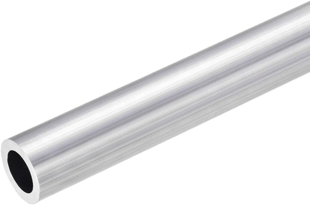 uxcell 6063 Aluminum Round Tube, 24mm OD 16mm 24 x 16 x 300mm, Silver Tone