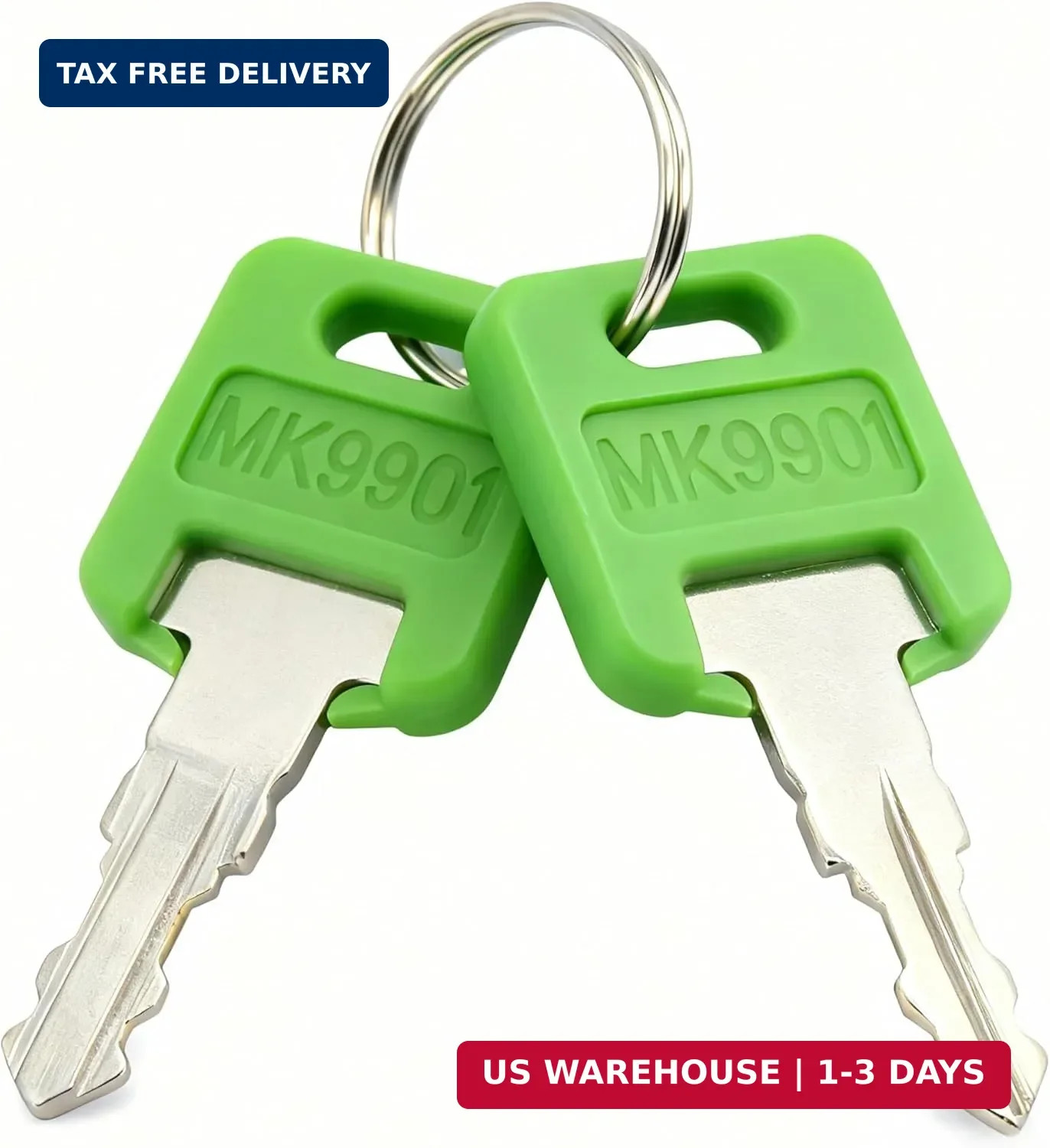 MK9901 RV Keys 6601 (2 Pack) – Camper Replacement Key and Green Master...