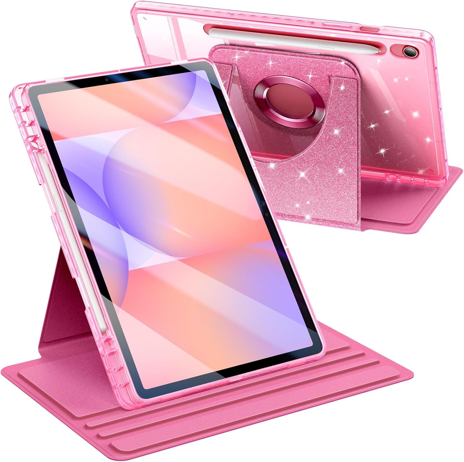 Rotating Case for Samsung Galaxy Tab S10 Lite/ S10 FE 10.9 Inch Clear Back Cover
