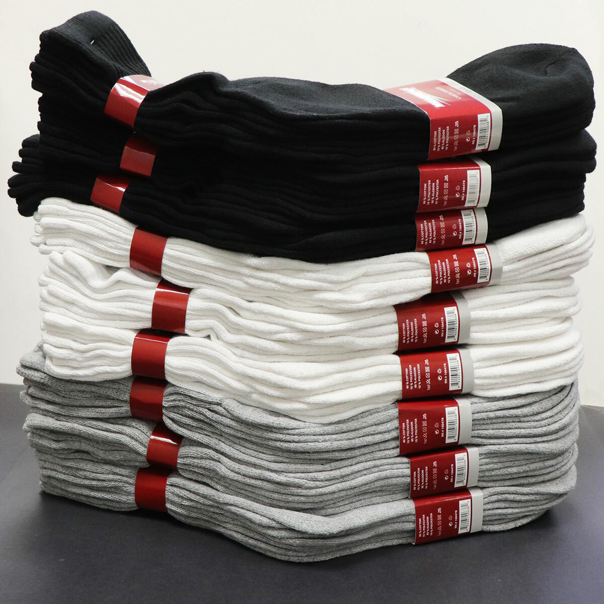 12 Pairs Men's Crew Socks Sports Running Walking Casual Cotton Breathable 9-13