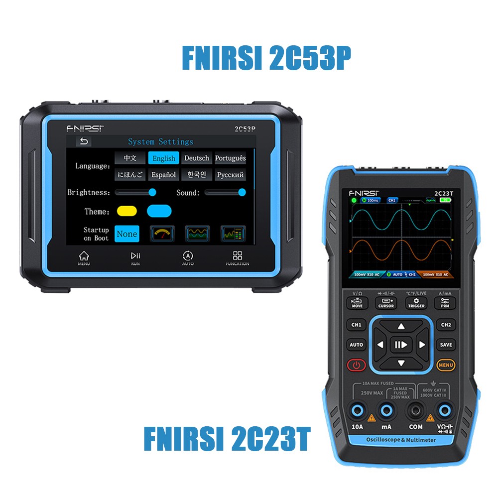 FNIRSI 2C53P 2C23T Digital Oscilloscope Multimeter Signal Generator Dual Channel