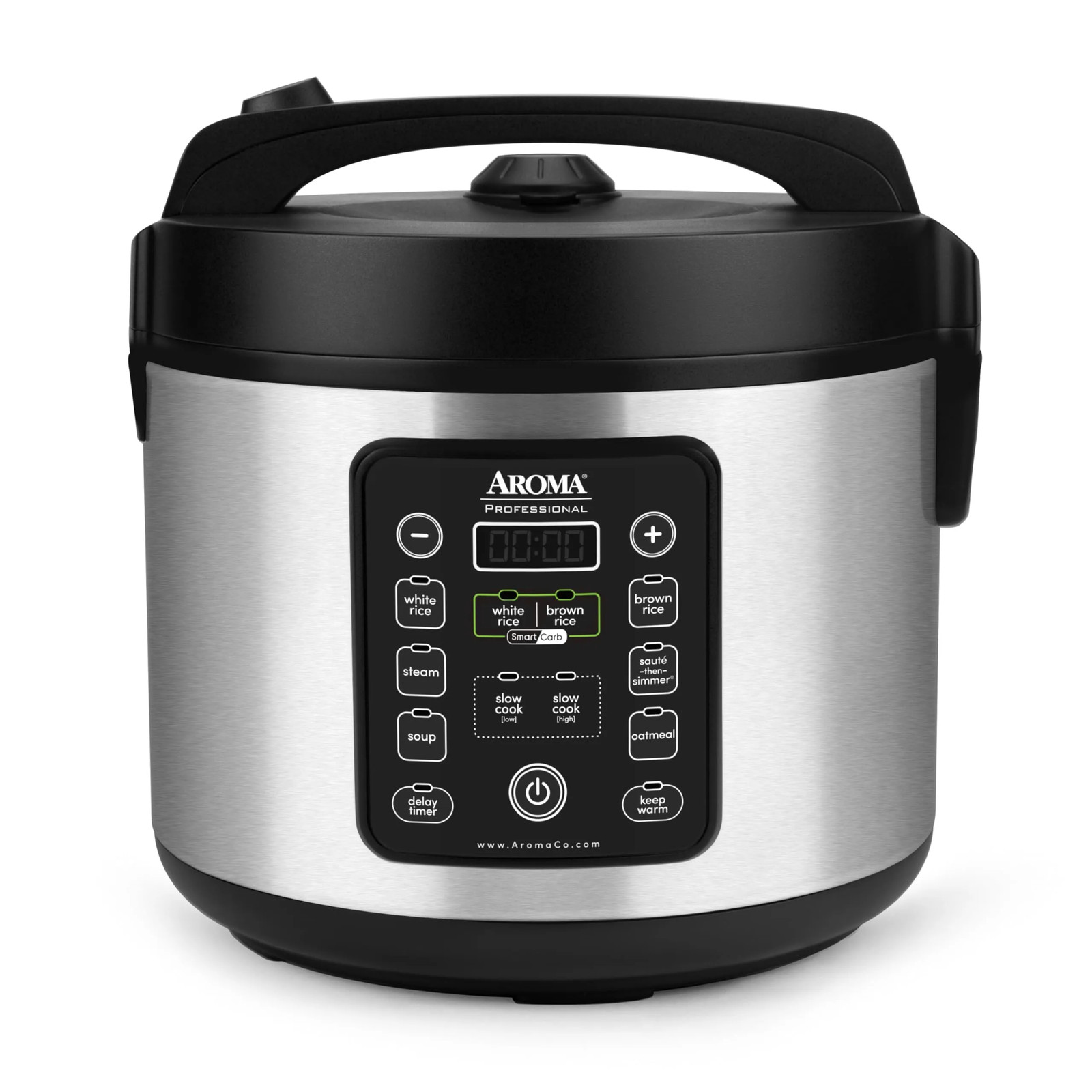 AROMA ARC-1120SBL SmartCarb 20-Cup 5Qt Rice Multicooker Food Steamer Black