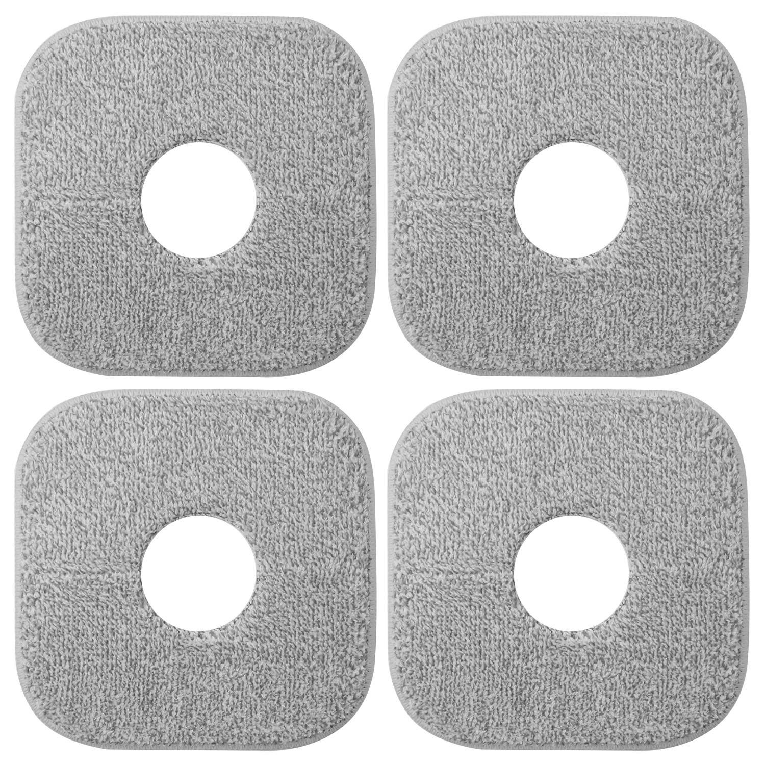 Spin Mop & Bucket System or 4Pcs Square Microfiber Mop Pads Portable Mop Bucket